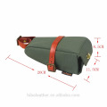 Tourbon/OEM Canvas and leather Seat Small Travel Under Post outdoor cycling back Seatpost Bag